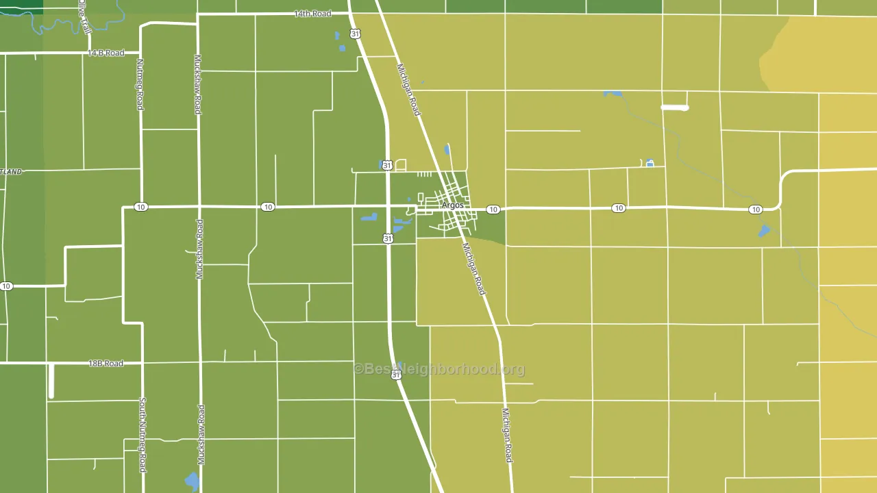 46501, IN block-group voter-turnout map