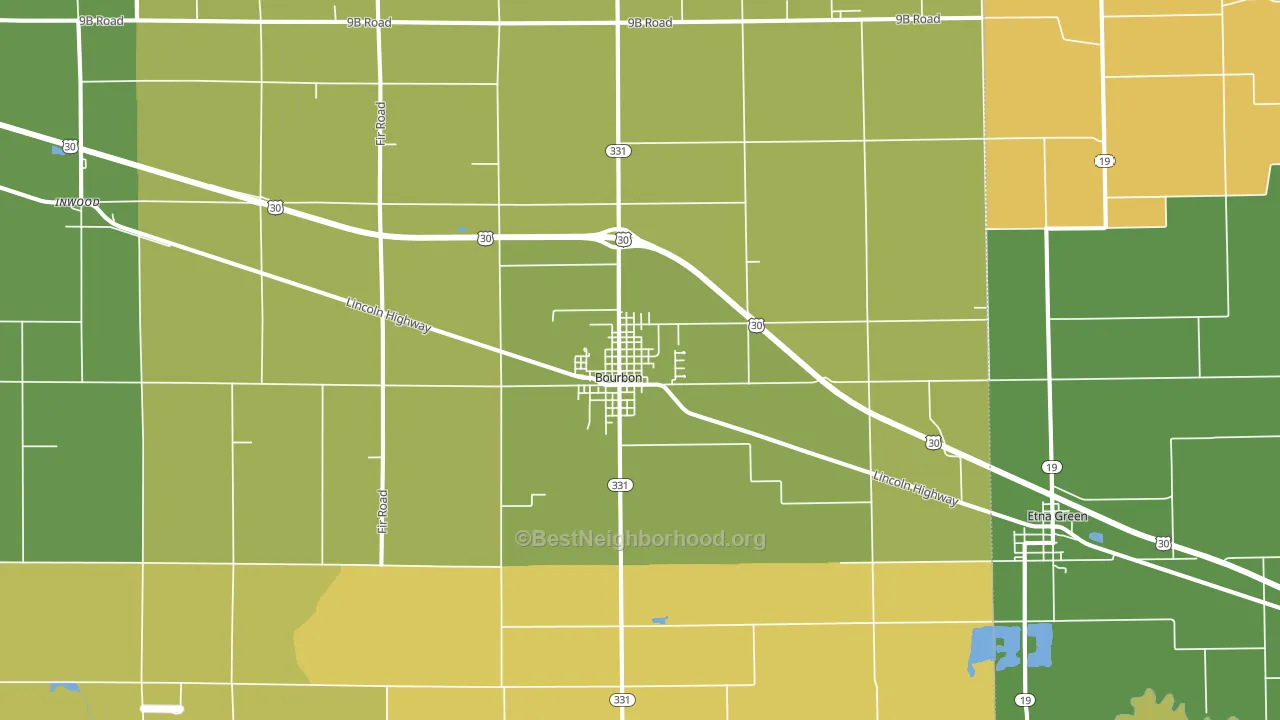 46504, IN block-group voter-turnout map