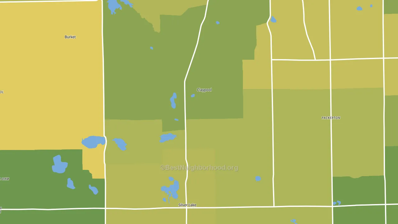 46510, IN block-group voter-turnout map