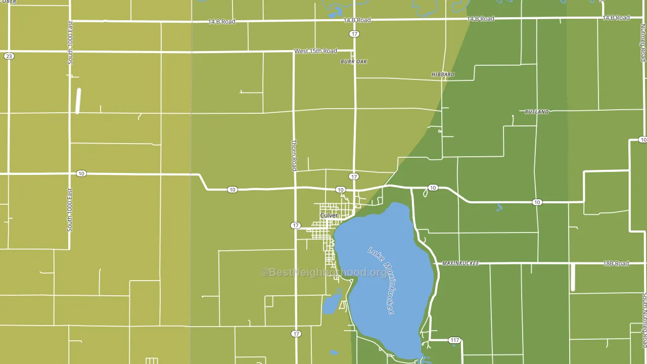 46511, IN block-group voter-turnout map