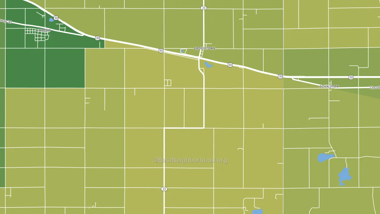 46531, IN block-group voter-turnout map