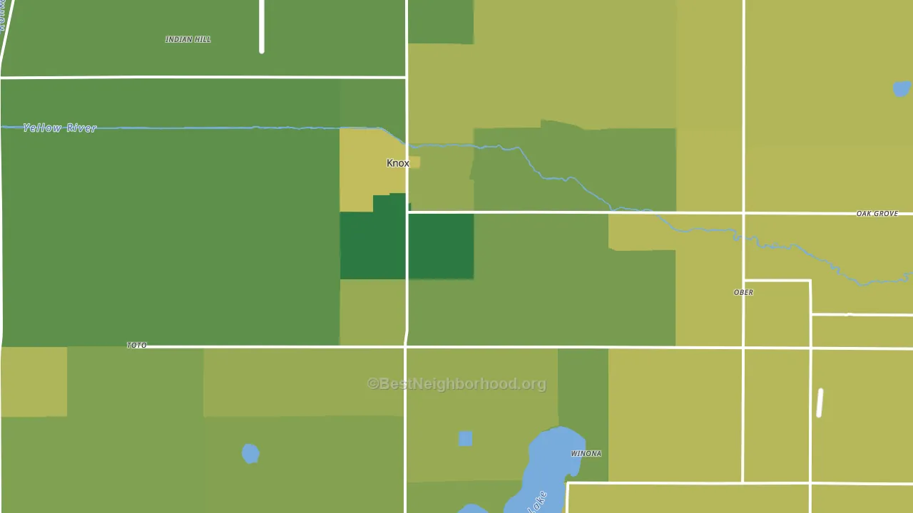 46534, IN block-group voter-turnout map