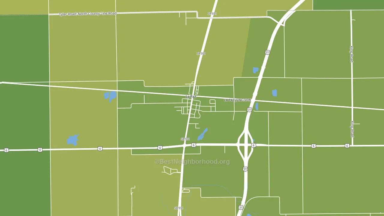 46537, IN block-group voter-turnout map