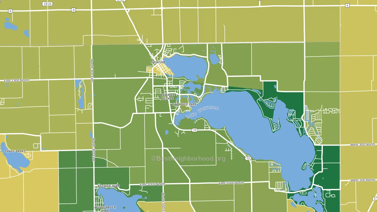 46567, IN block-group voter-turnout map