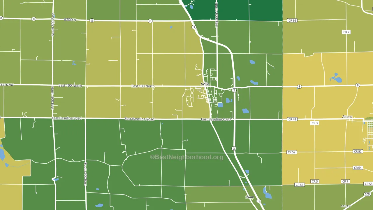 46710, IN block-group voter-turnout map