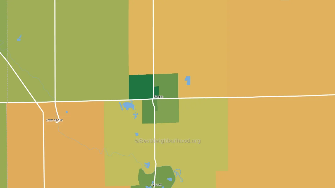 46711, IN block-group voter-turnout map