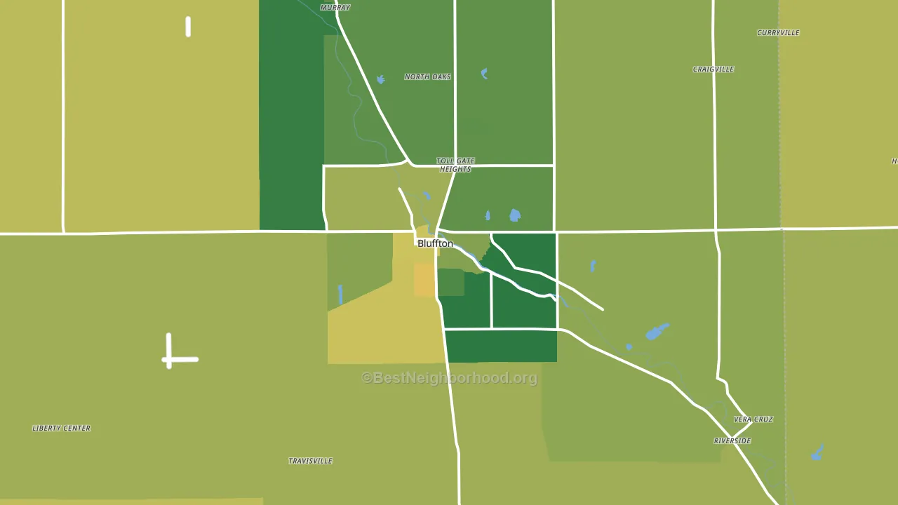 46714, IN block-group voter-turnout map