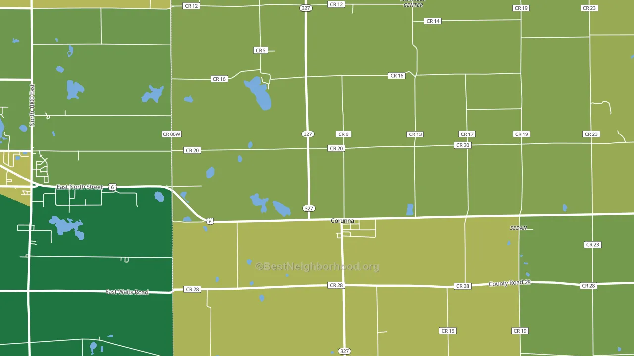 46730, IN block-group voter-turnout map