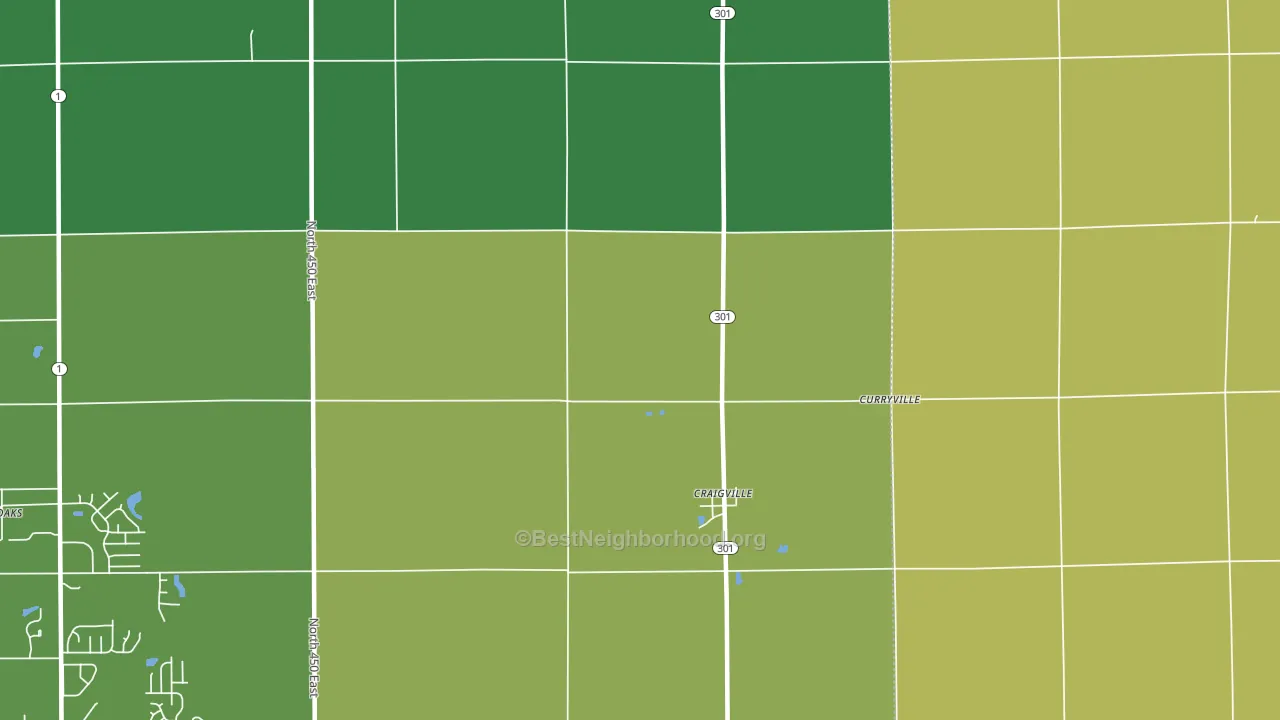 46731, IN block-group voter-turnout map