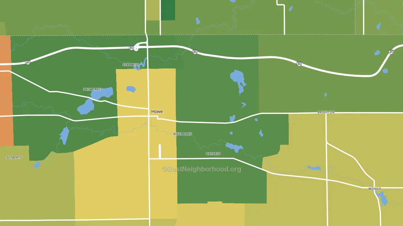 46746, IN block-group voter-turnout map