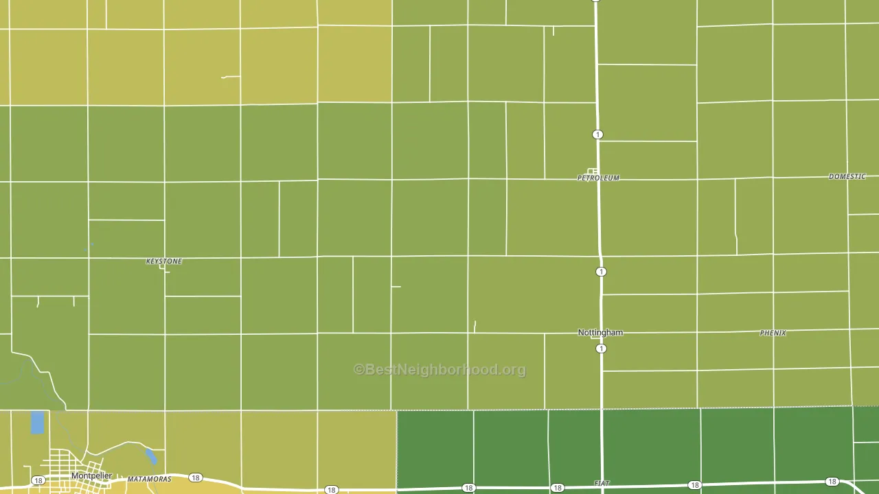 46759, IN block-group voter-turnout map