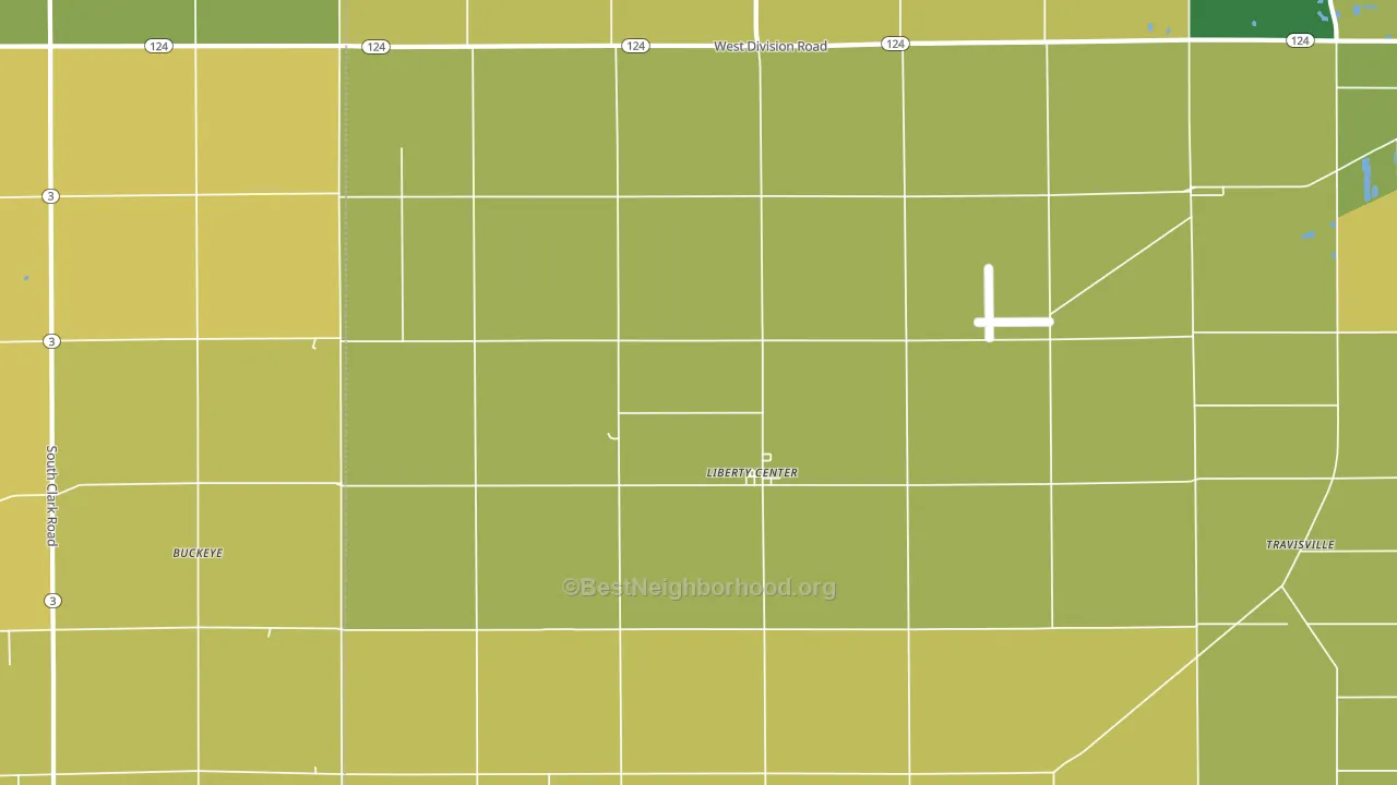 46766, IN block-group voter-turnout map