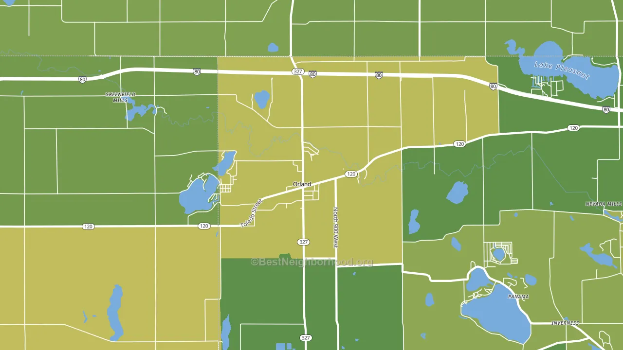 46776, IN block-group voter-turnout map