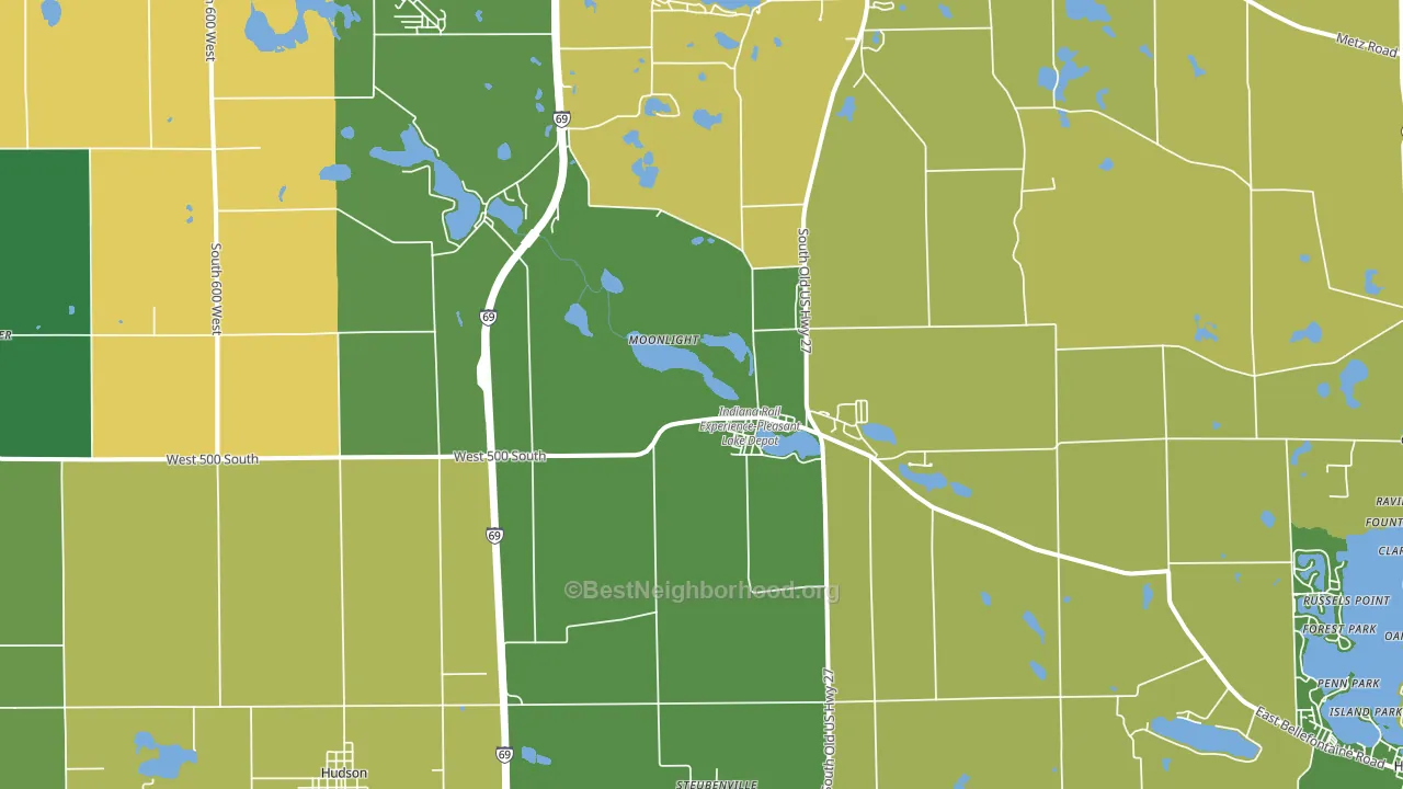 46779, IN block-group voter-turnout map