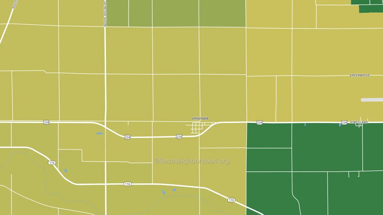 46791, IN block-group voter-turnout map