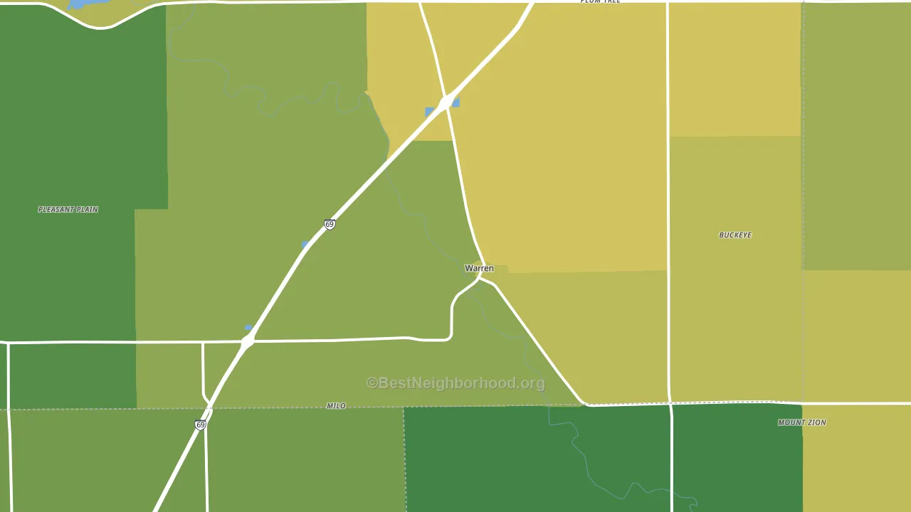 46792, IN block-group voter-turnout map