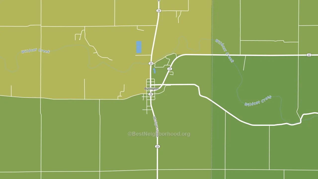 46915, IN block-group voter-turnout map