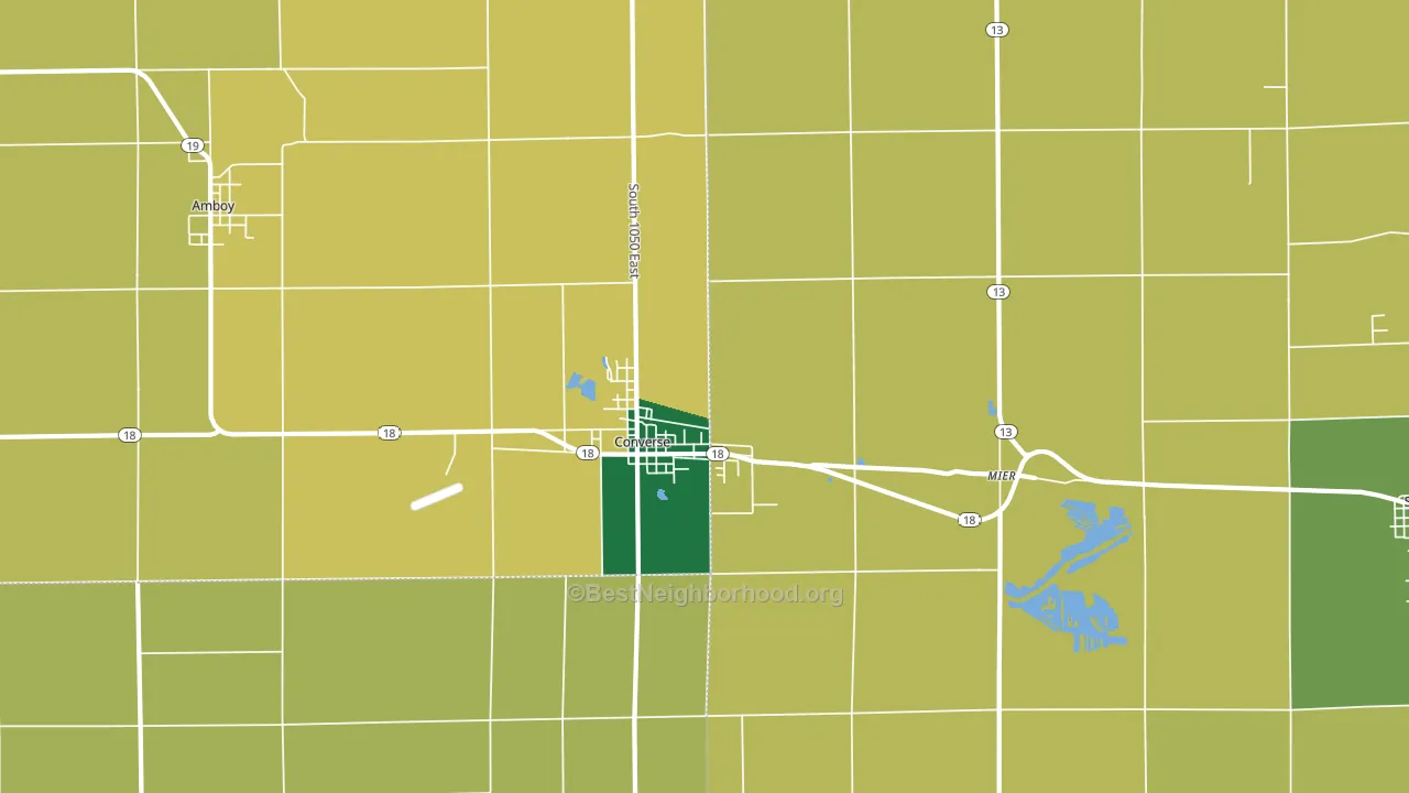 46919, IN block-group voter-turnout map