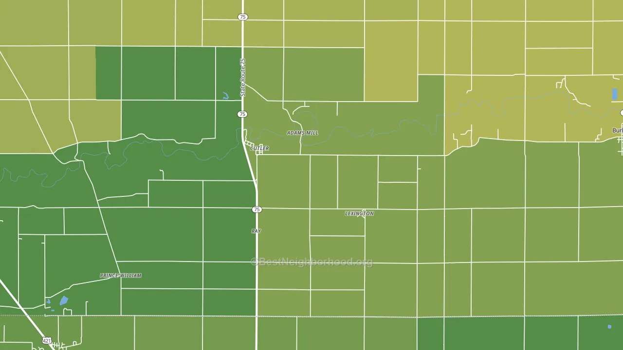 46920, IN block-group voter-turnout map