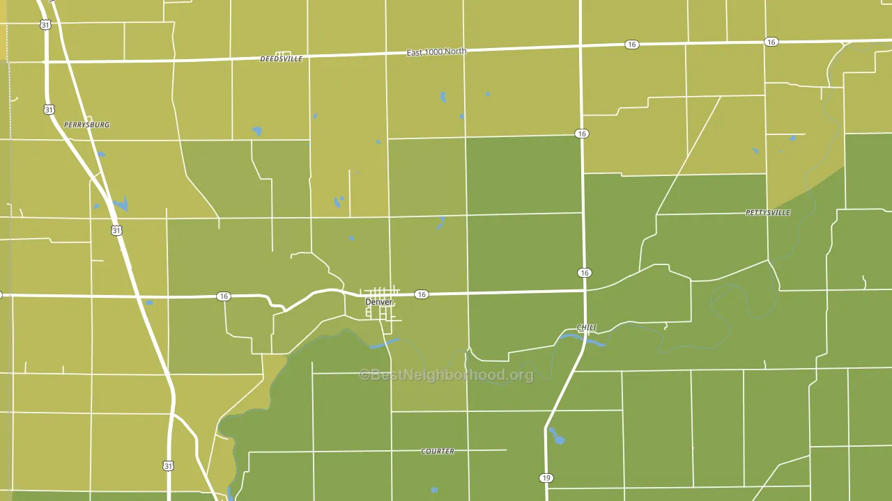 46926, IN block-group voter-turnout map