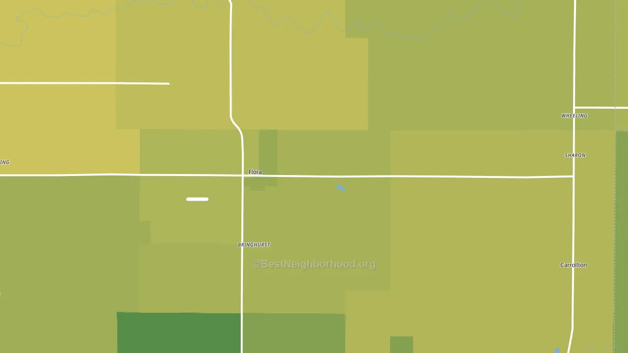 46929, IN block-group voter-turnout map