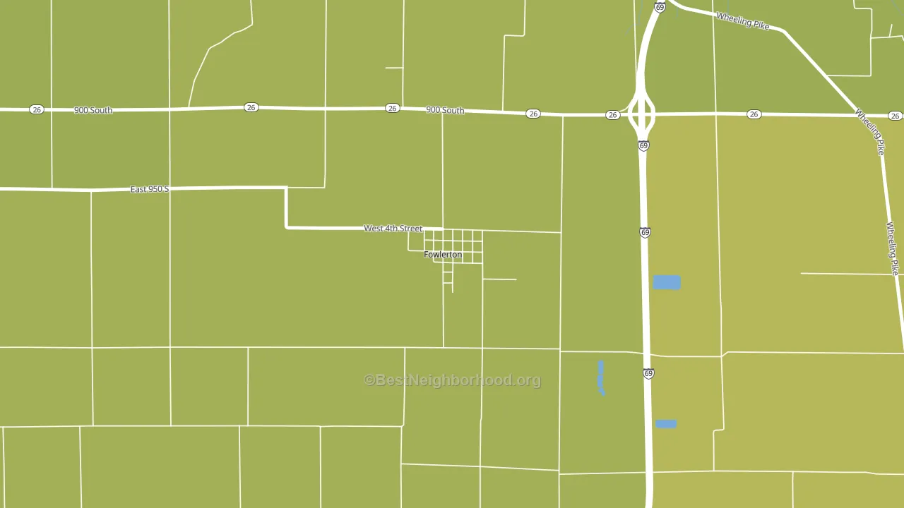 46930, IN block-group voter-turnout map