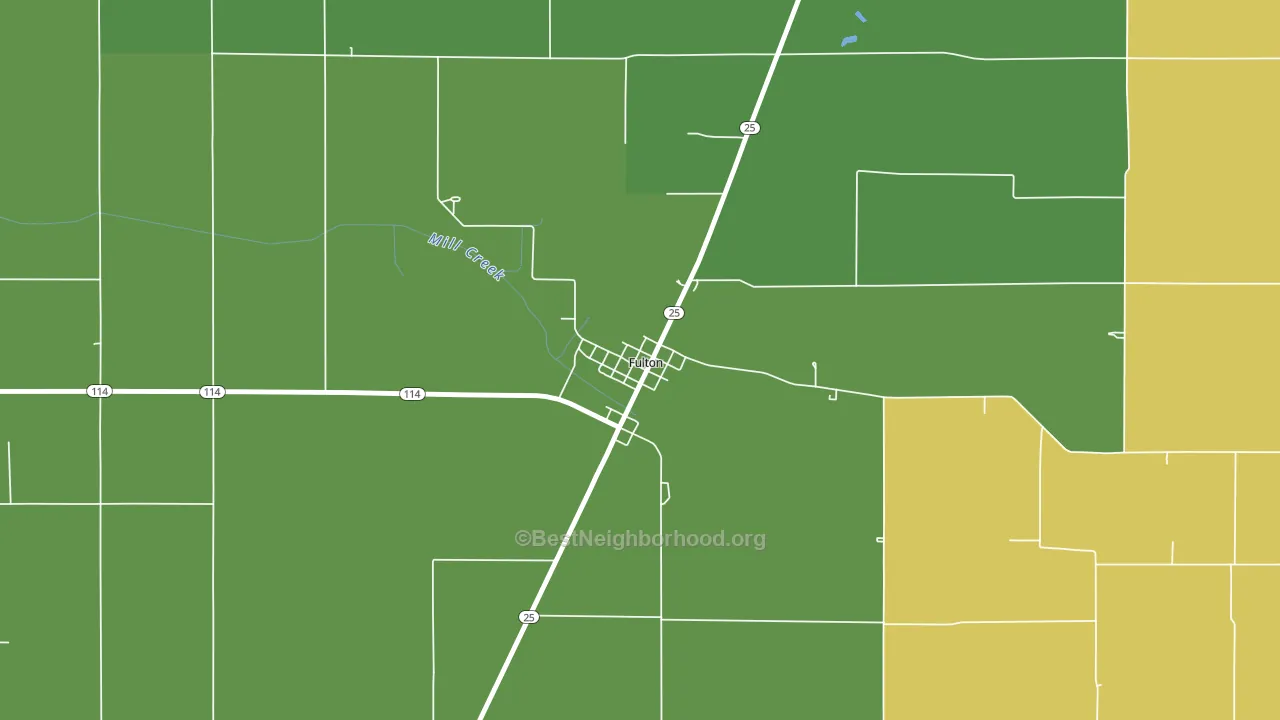 46931, IN block-group voter-turnout map