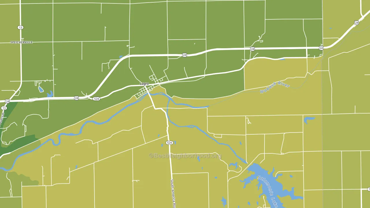 46941, IN block-group voter-turnout map