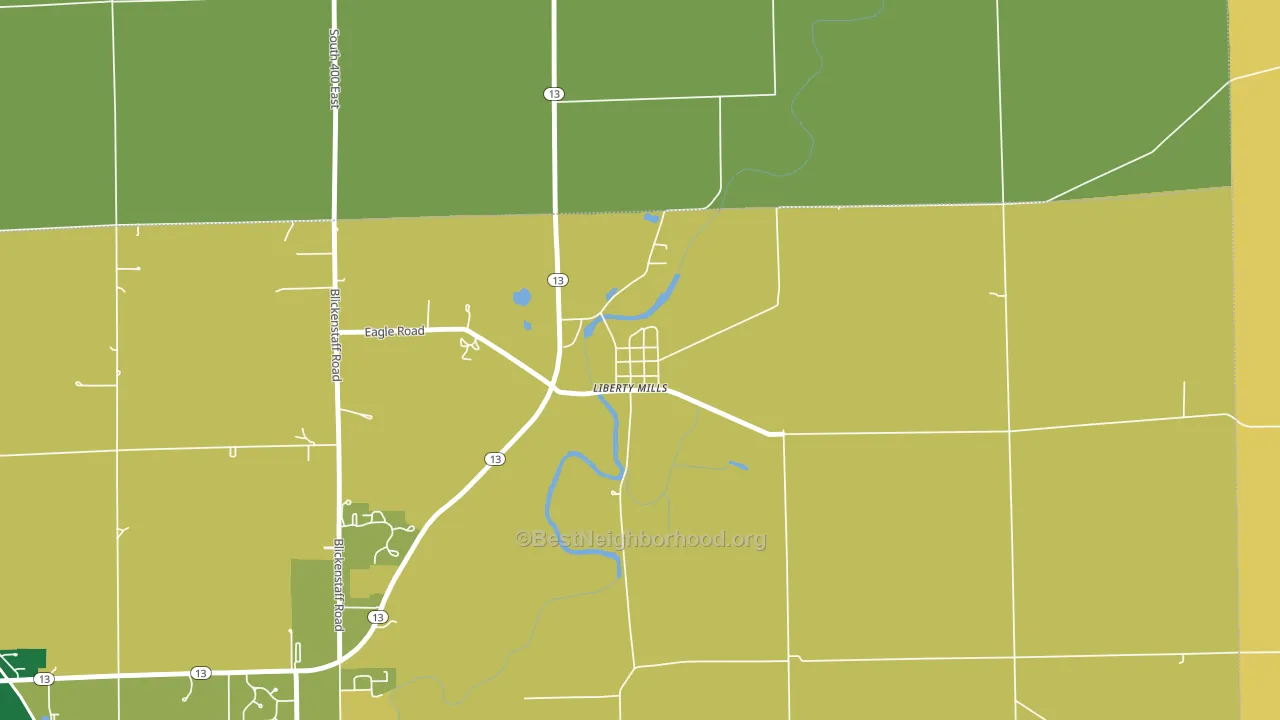 46946, IN block-group voter-turnout map