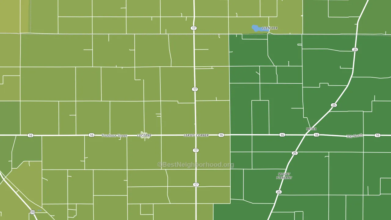46950, IN block-group voter-turnout map