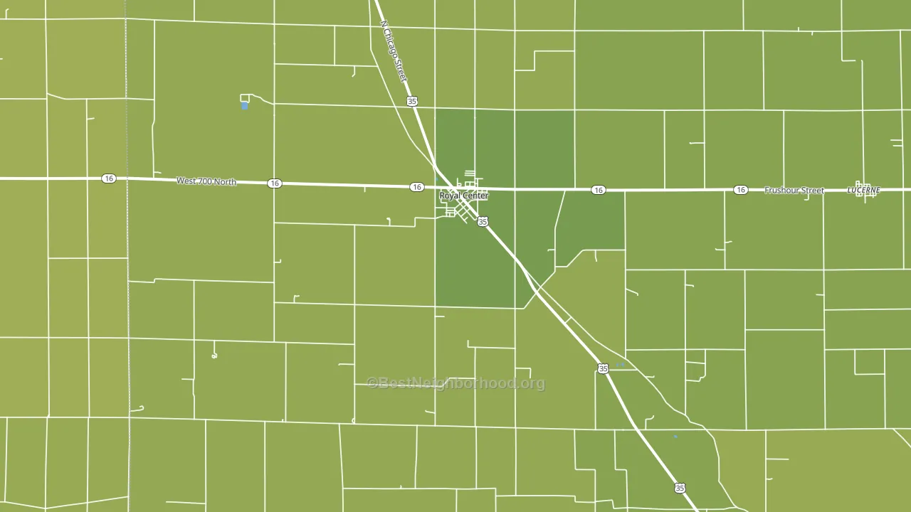 46978, IN block-group voter-turnout map