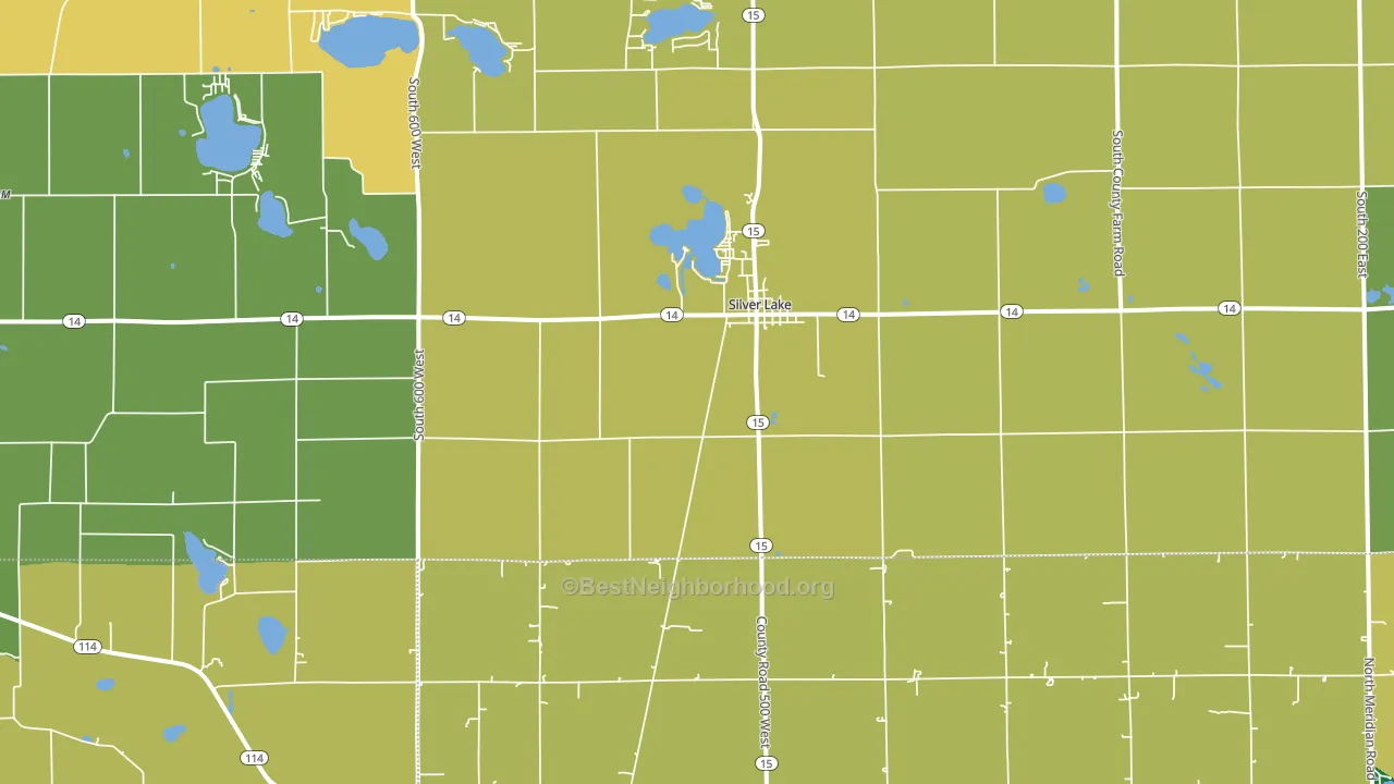 46982, IN block-group voter-turnout map