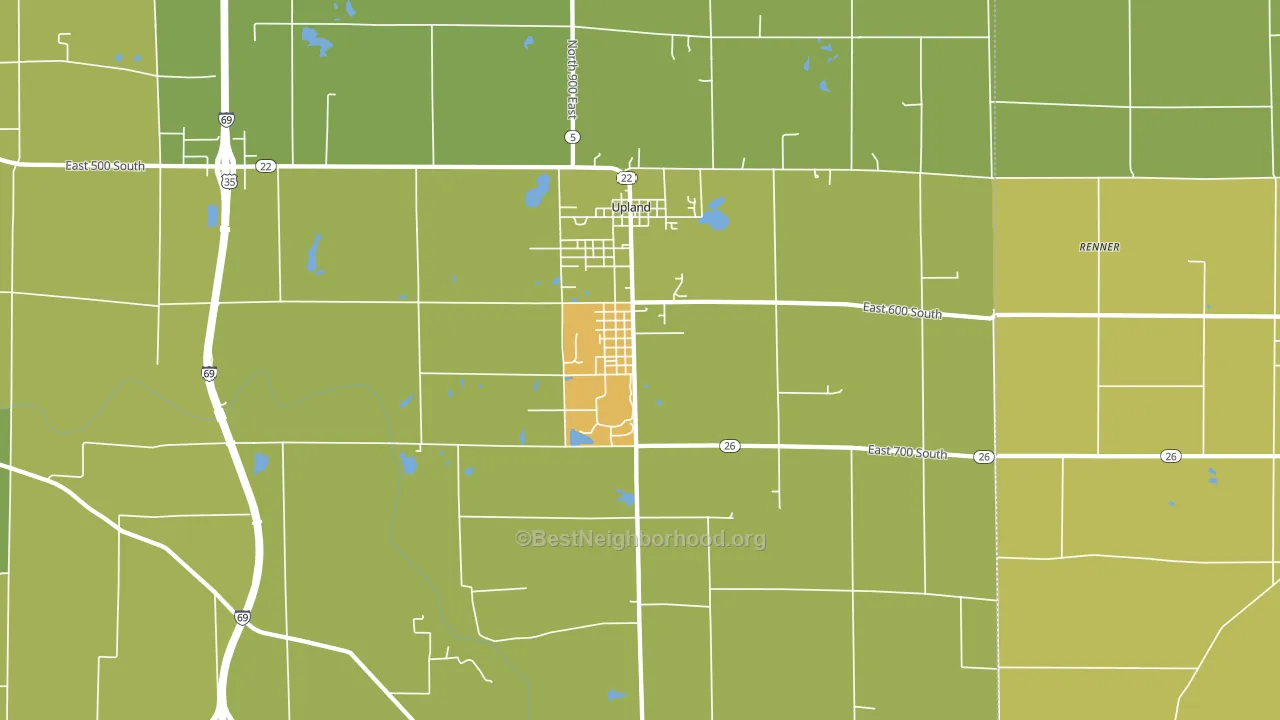 46989, IN block-group voter-turnout map