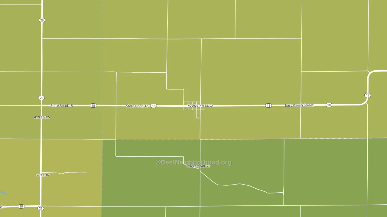 46998, IN block-group voter-turnout map