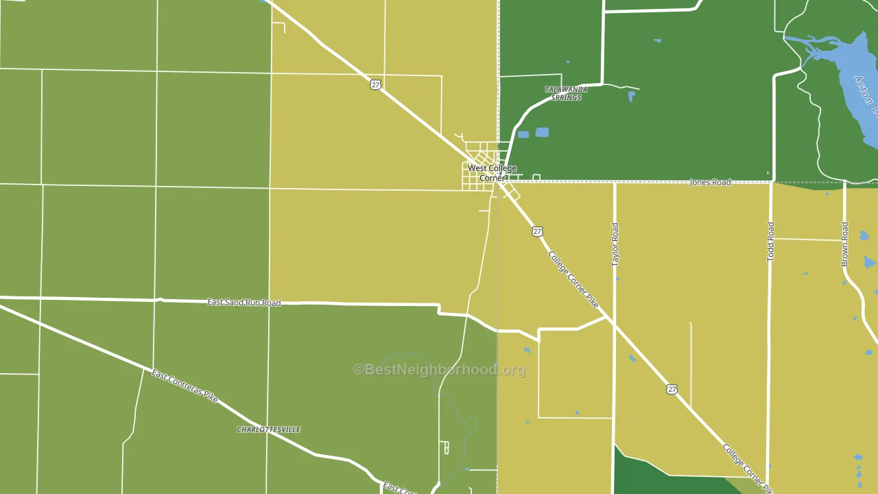 47003, IN block-group voter-turnout map