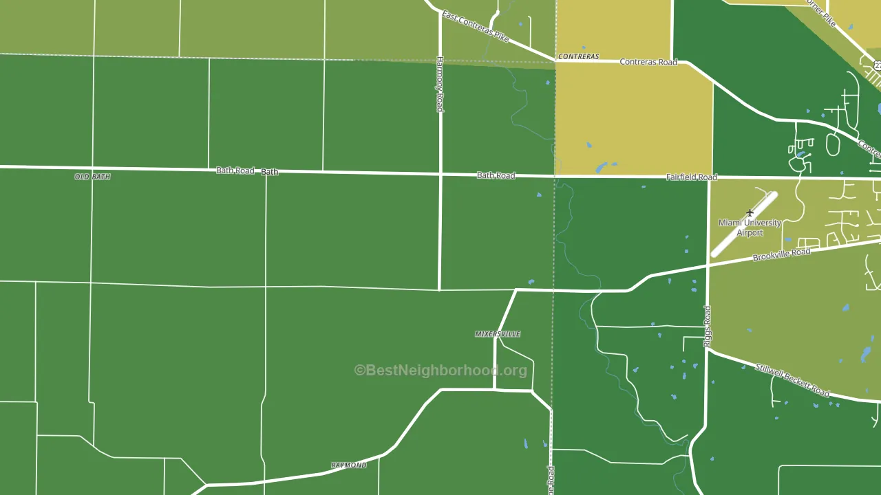 47010, IN block-group voter-turnout map