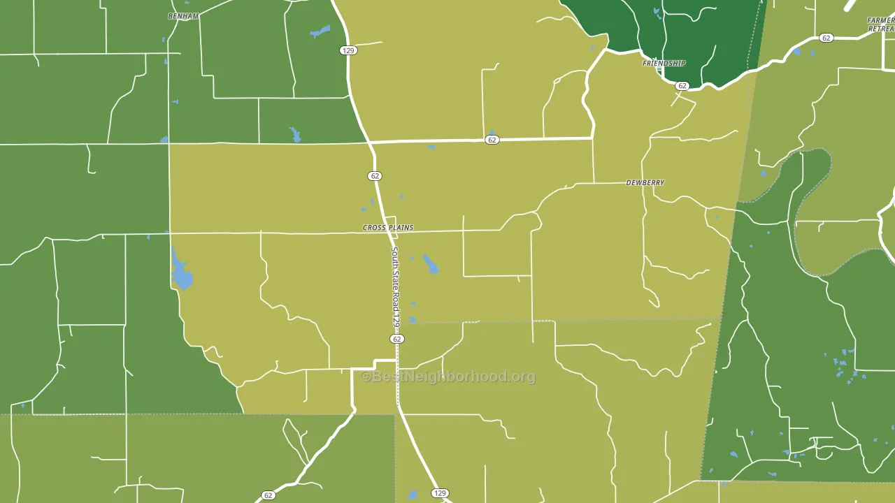 47017, IN block-group voter-turnout map