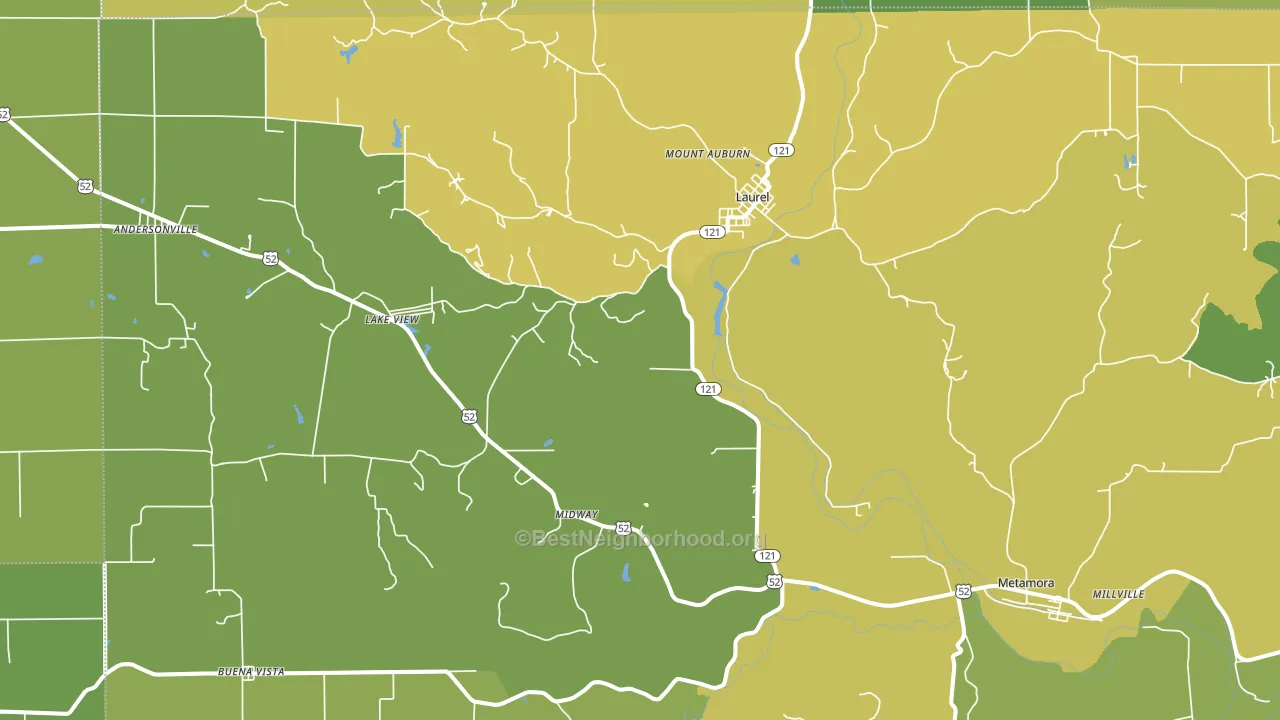 47024, IN block-group voter-turnout map