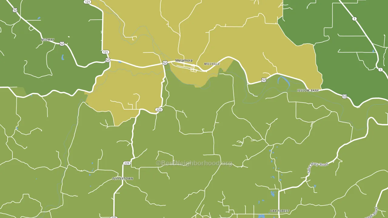 47030, IN block-group voter-turnout map