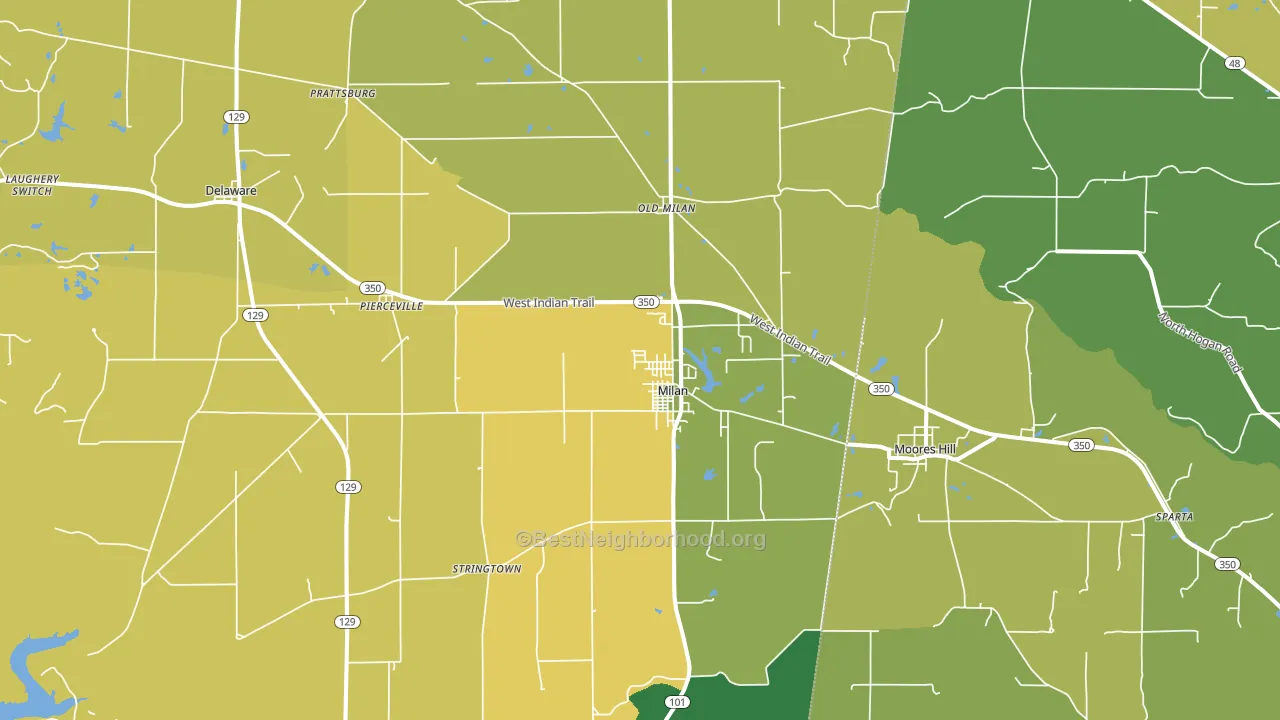 47031, IN block-group voter-turnout map