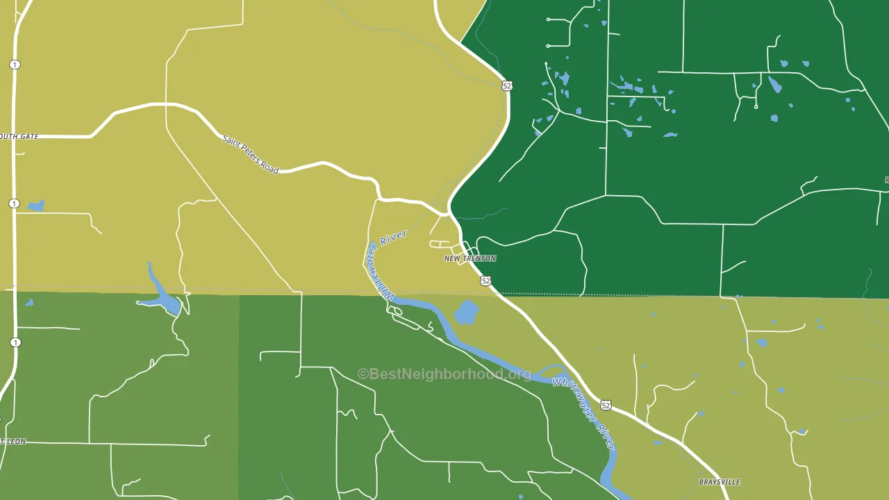 47035, IN block-group voter-turnout map