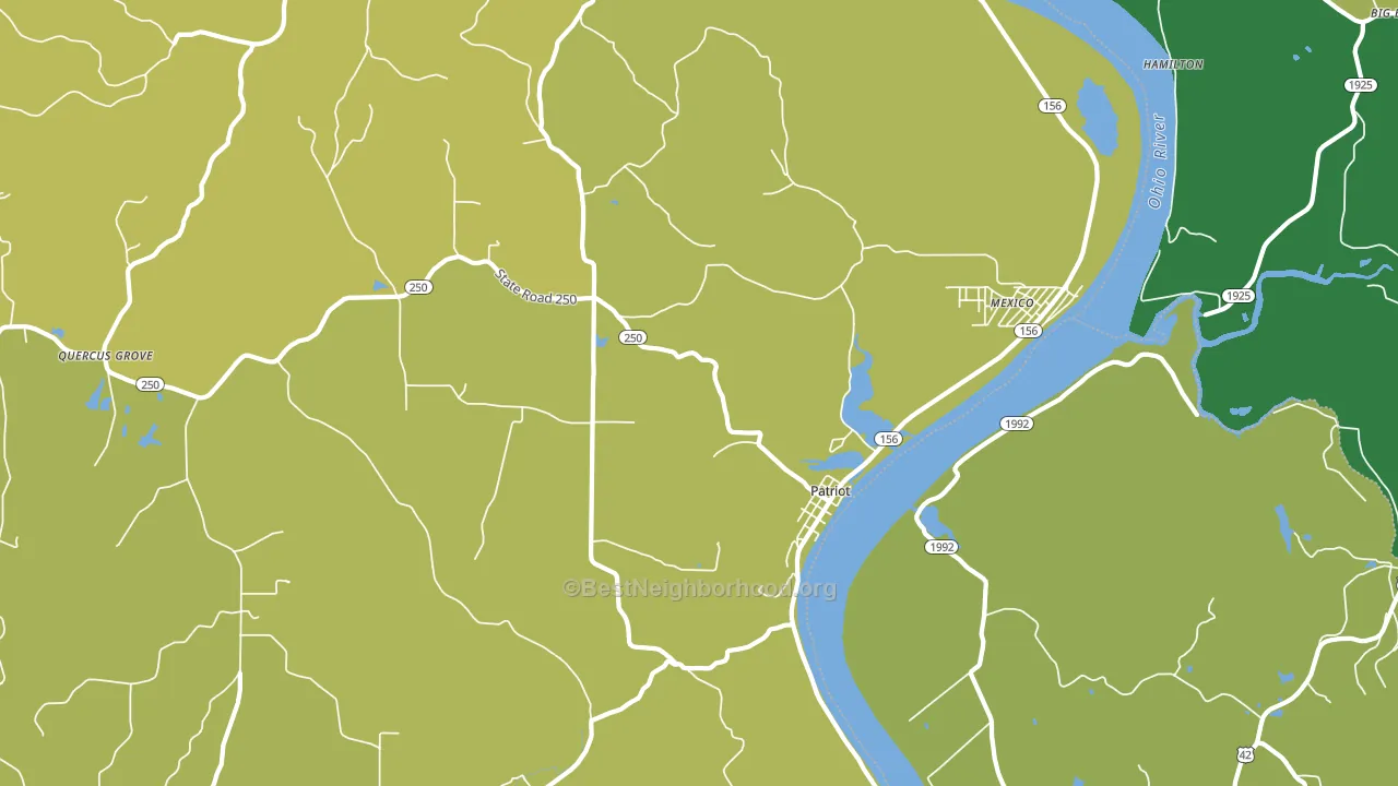 47038, IN block-group voter-turnout map