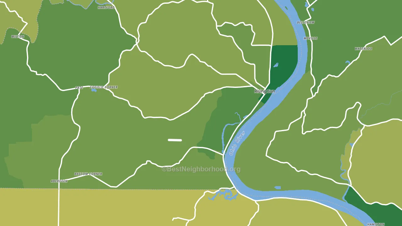 47040, IN block-group voter-turnout map