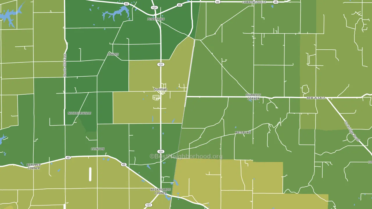 47041, IN block-group voter-turnout map