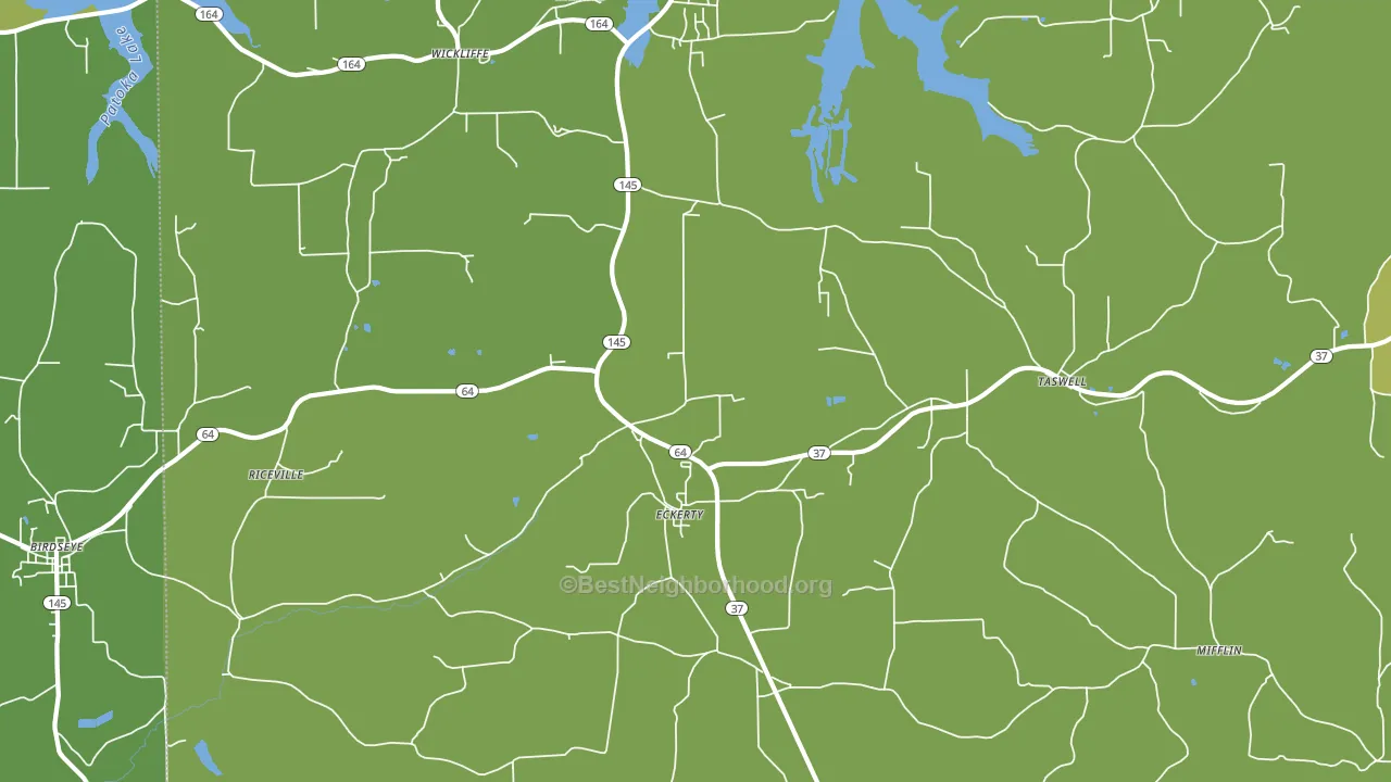 47116, IN block-group voter-turnout map