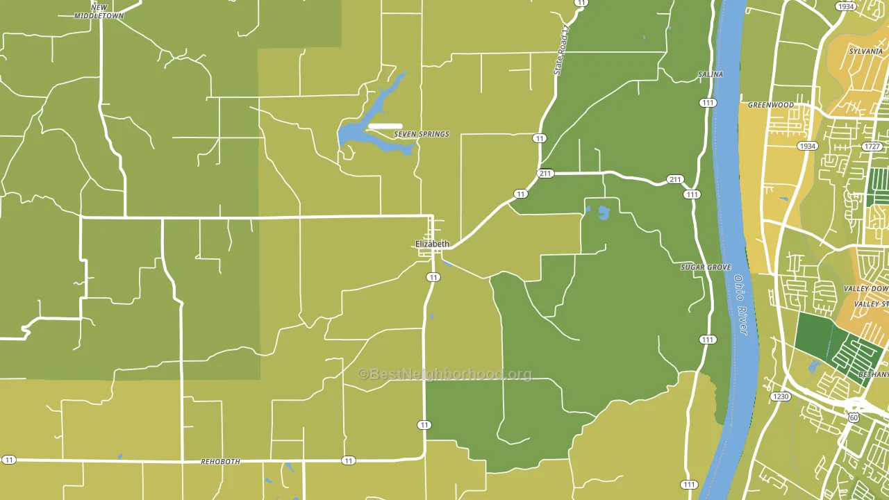 47117, IN block-group voter-turnout map