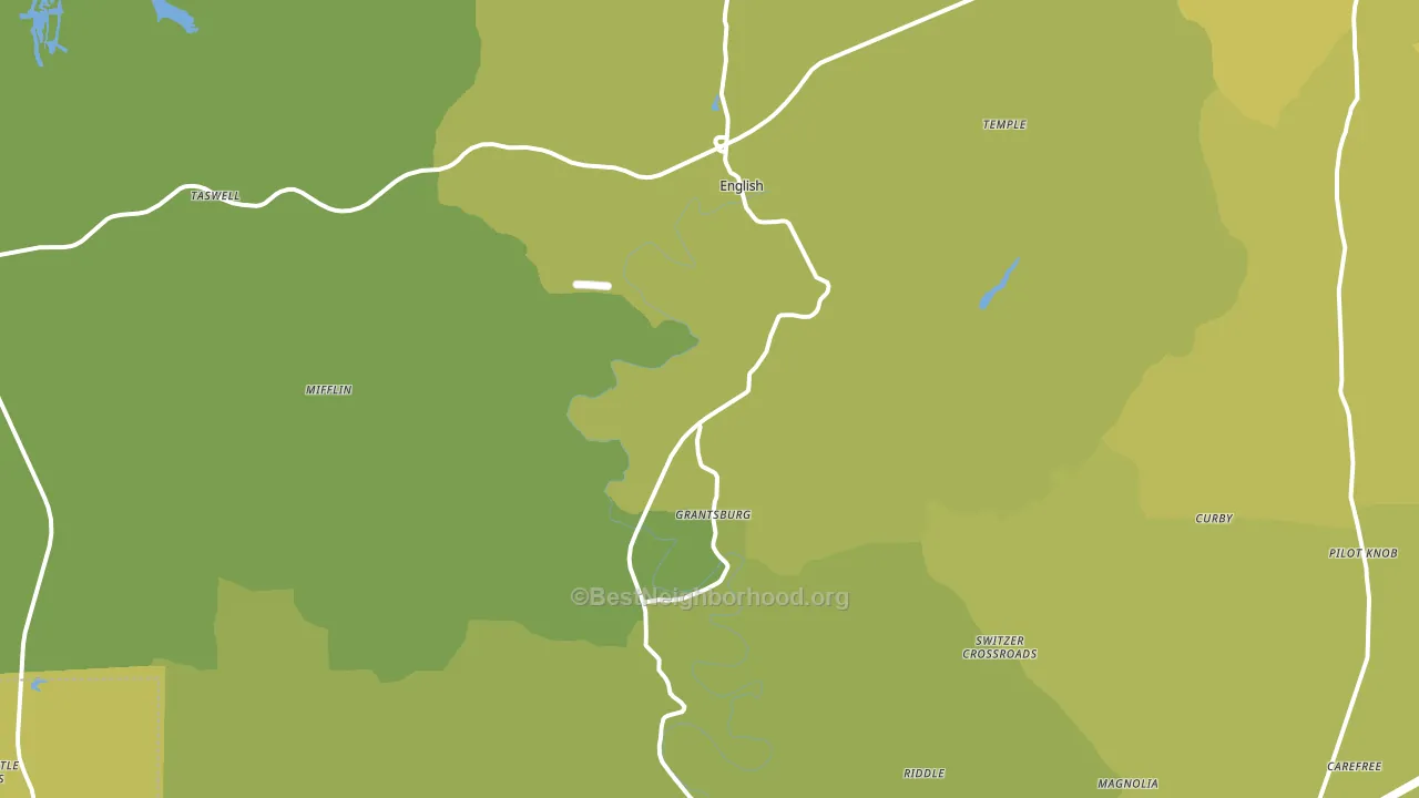 47118, IN block-group voter-turnout map