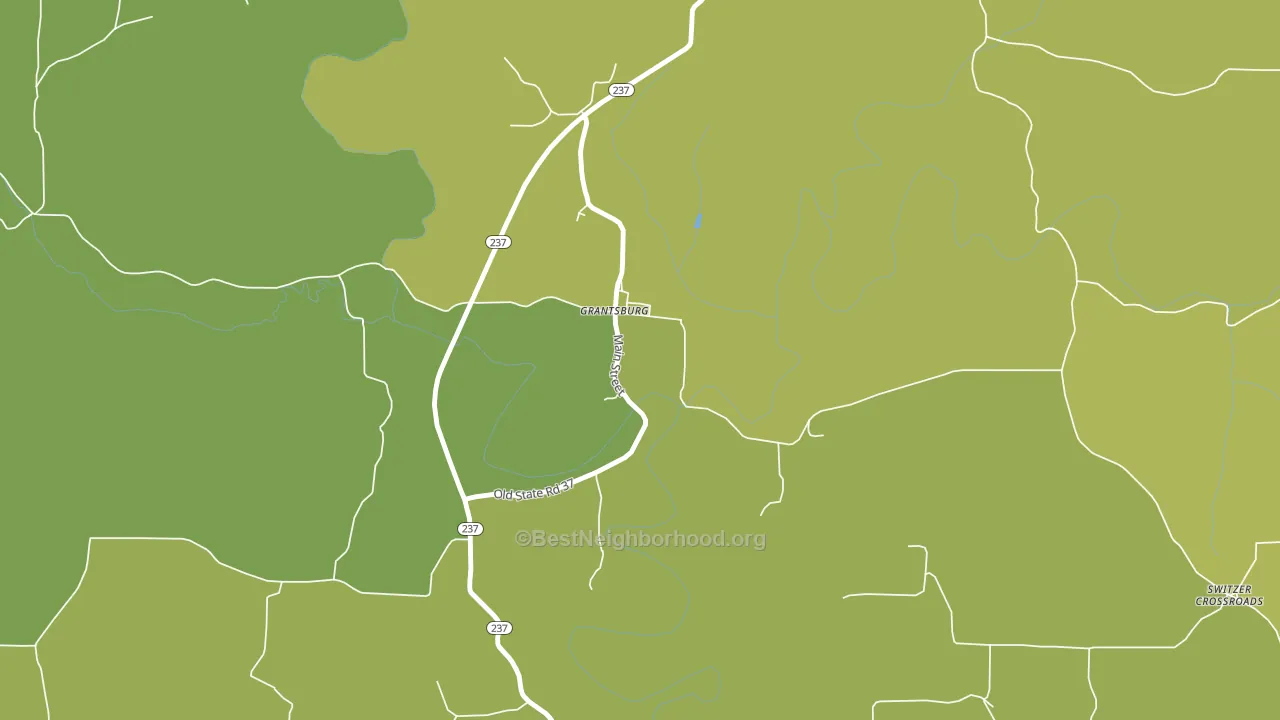 47123, IN block-group voter-turnout map