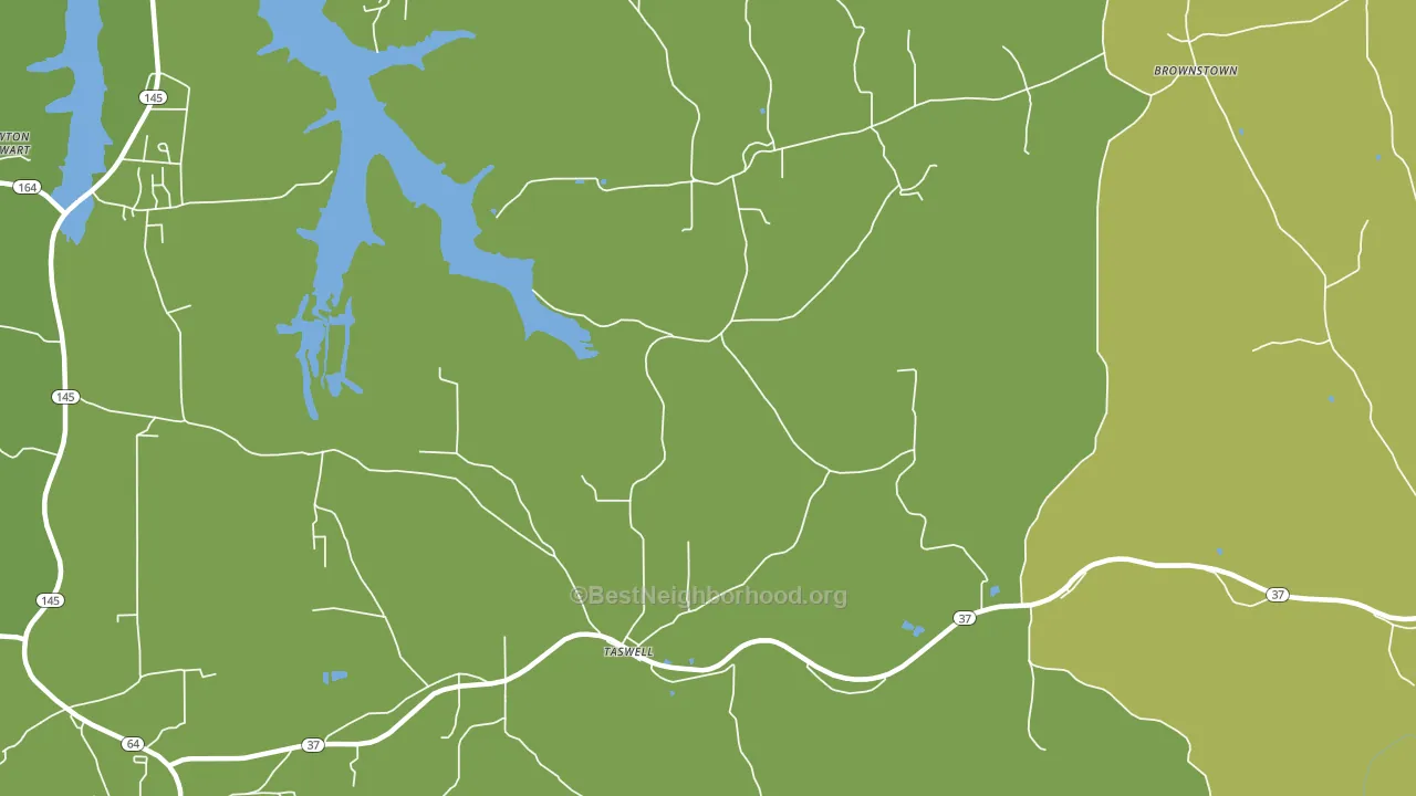 47175, IN block-group voter-turnout map