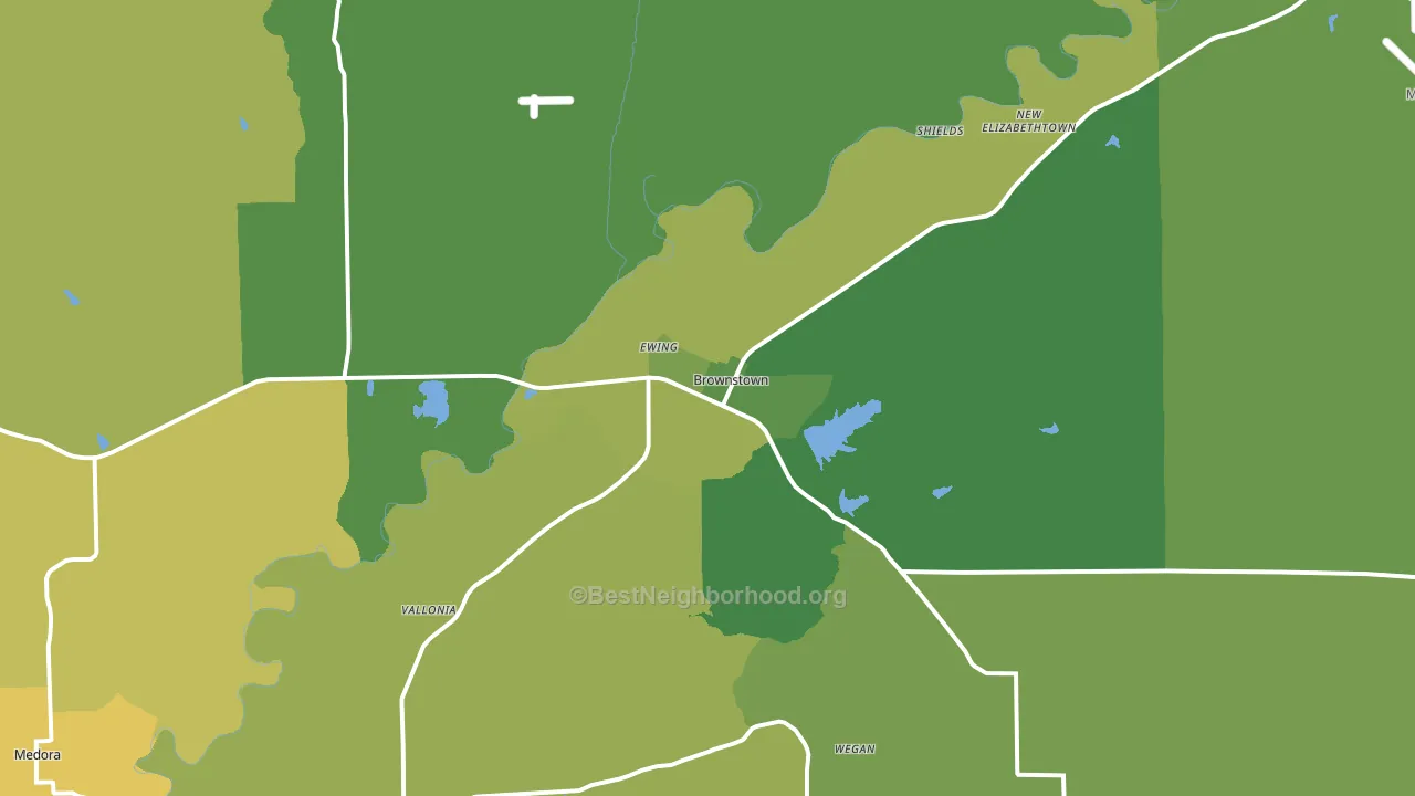 47220, IN block-group voter-turnout map